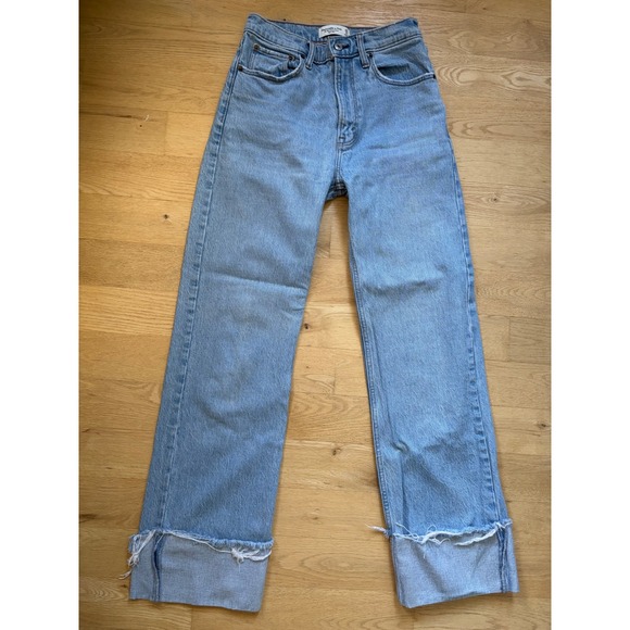 Abercrombie & Fitch Denim - Abercrombie & Fitch 90s Relaxed Jean High Rise Light Blue Cuffed Hem 25 0 Mom